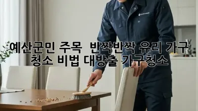 예산군민 주목! ✨ 반짝반짝 유리 가구 청소 비법 대방출! #가구청소