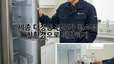 세종 다정동 전문가 청소팀: 친환경으로 깨끗하게!